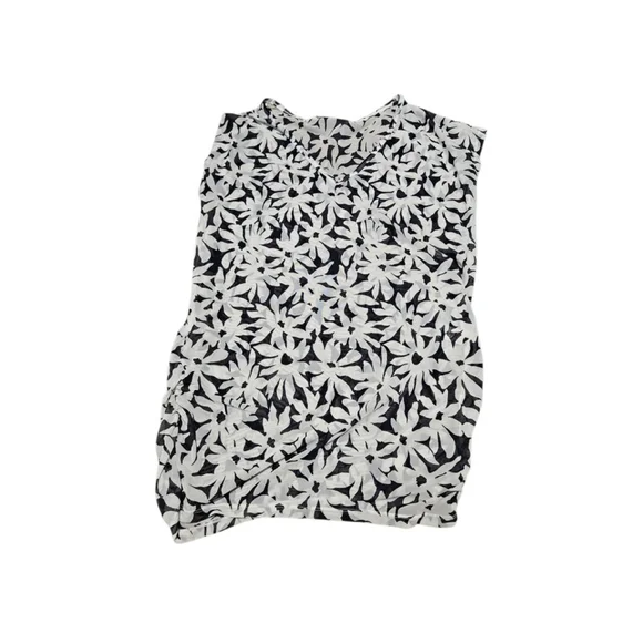 Liz Claiborne White Black Floral V-Neck Swim Coverup Size M - Picture 5 of 8